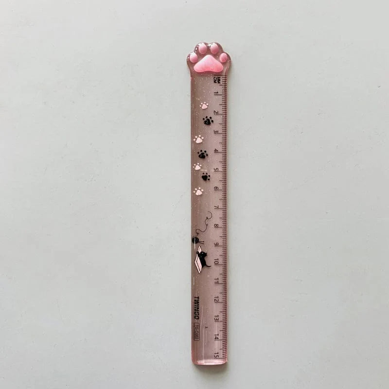 Set of 10 stationery items in the shape of cat paws