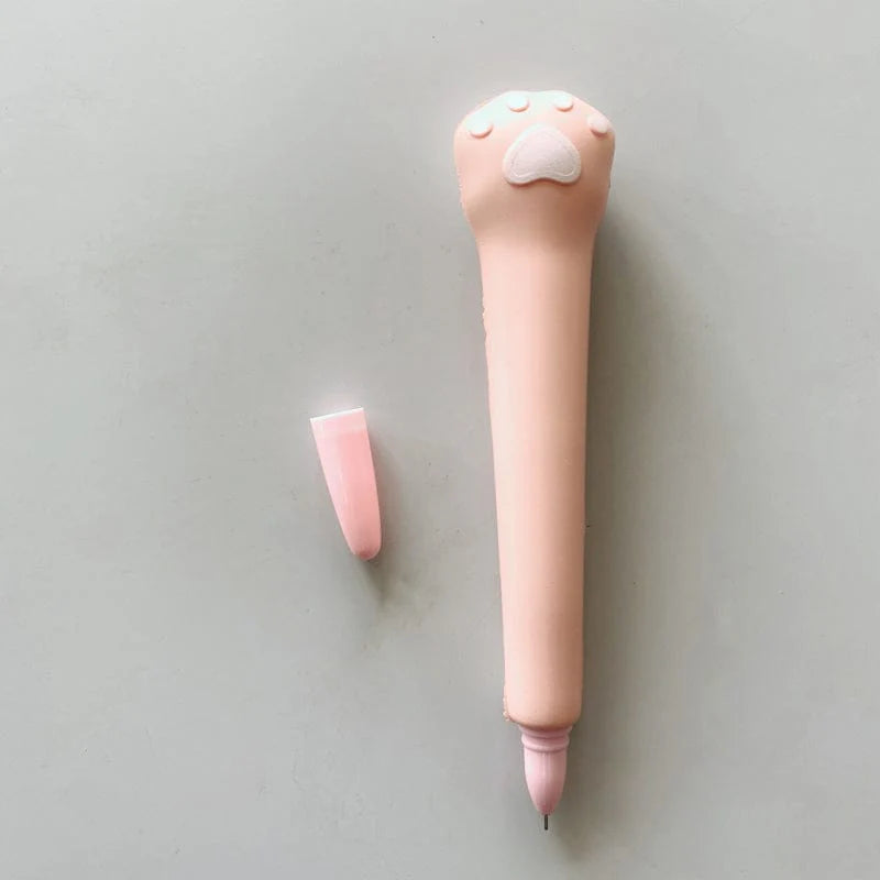 Set of 10 stationery items in the shape of cat paws
