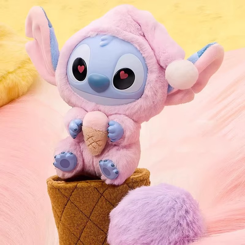 Stitch figurine box keychain style Labubu