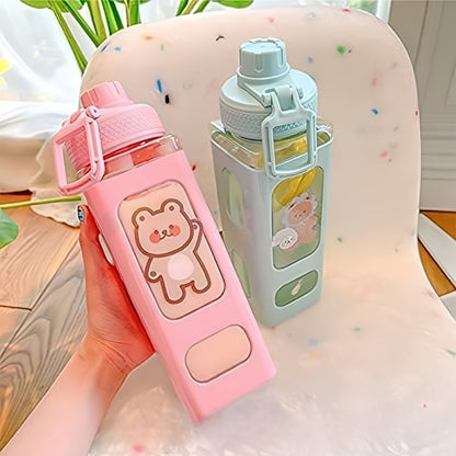 Bouteille d'eau Kawaii 700/900ml avec paille intégré