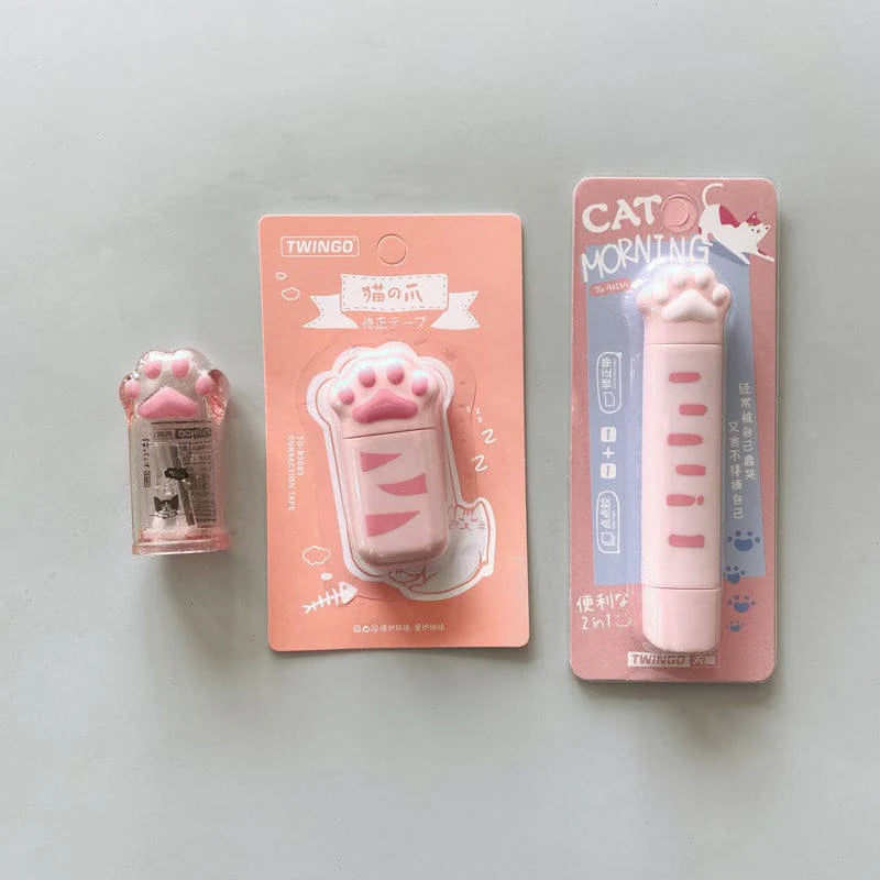 Lot de 10 papeteries en forme de pattes de chat