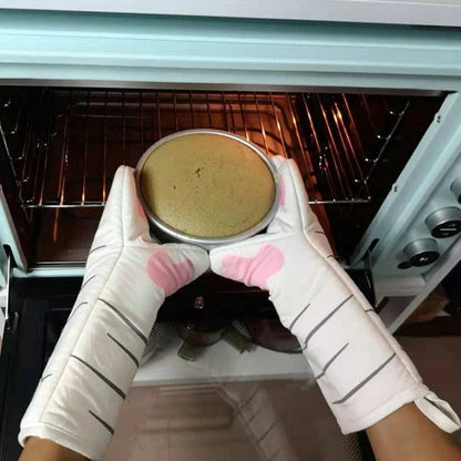 Paire de gants de cuisine en forme de patte de chat