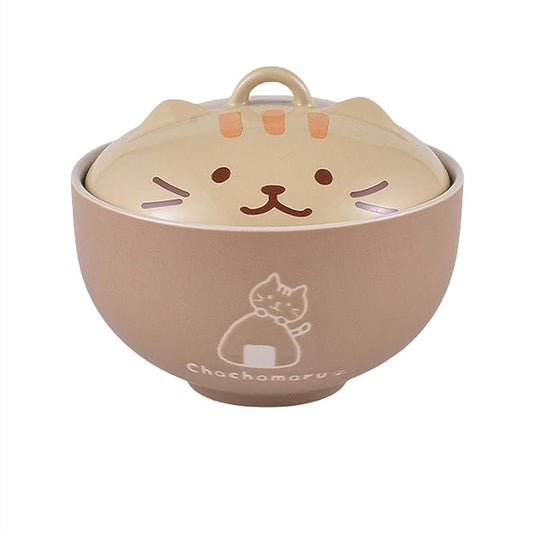 Bol à ramen chat kawaii avec couvercle