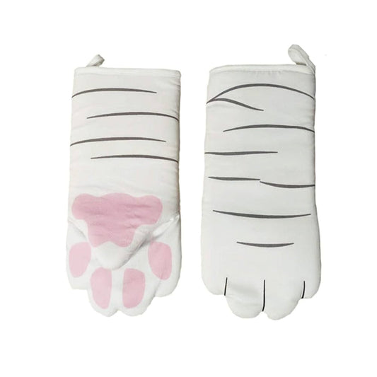 Paire de gants de cuisine en forme de patte de chat