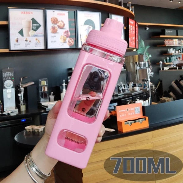 Bouteille d'eau Kawaii 700/900ml avec paille intégré