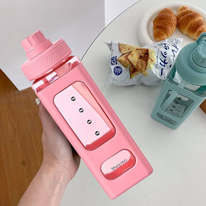Bouteille d'eau Kawaii 700/900ml avec paille intégré