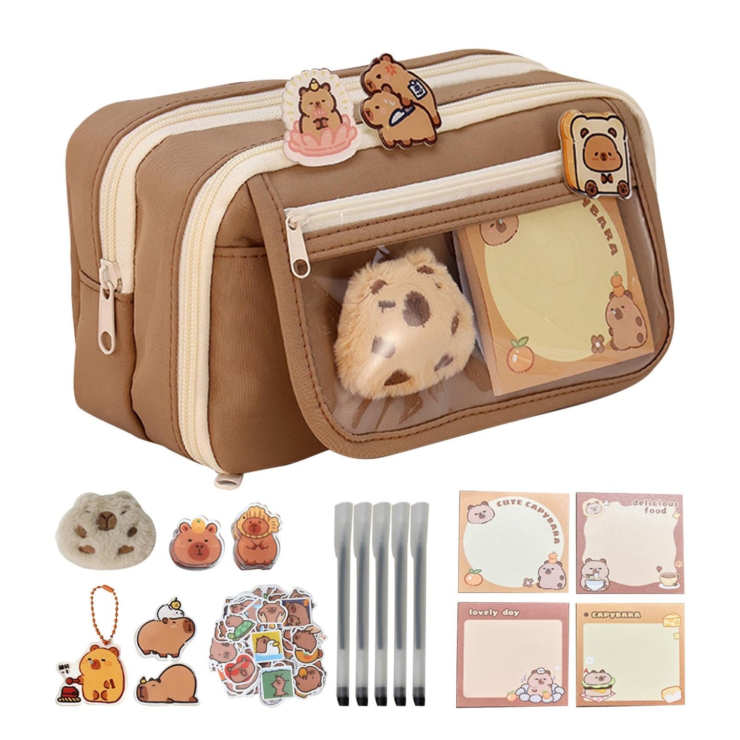 Trousse à crayons Kawaii design Capybara
