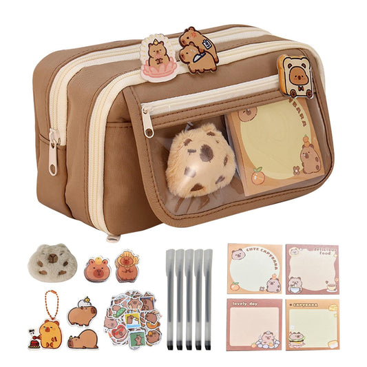 Trousse à crayons Kawaii design Capybara