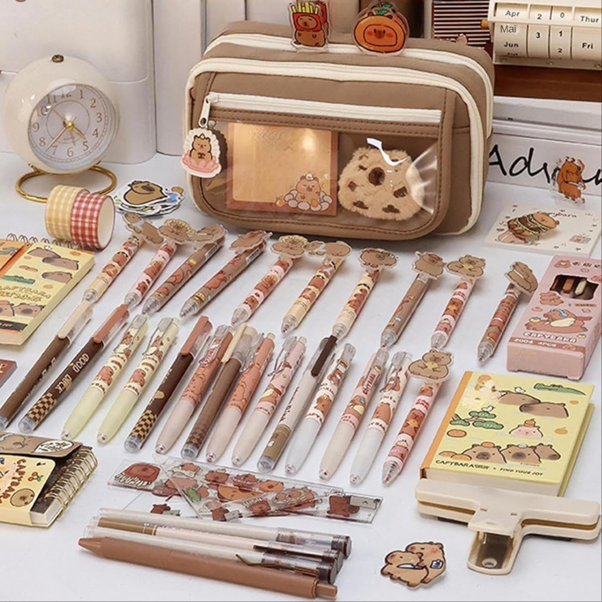 Trousse à crayons Kawaii design Capybara