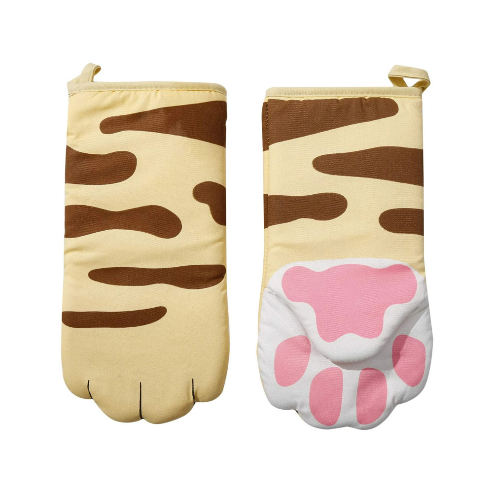 Paire de gants de cuisine en forme de patte de chat