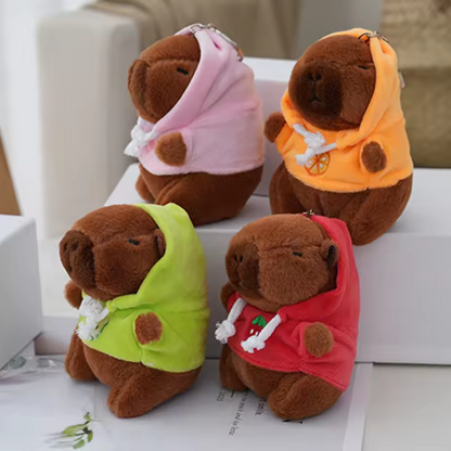 Peluche porte-clés Capybara avec sweat à capuche
