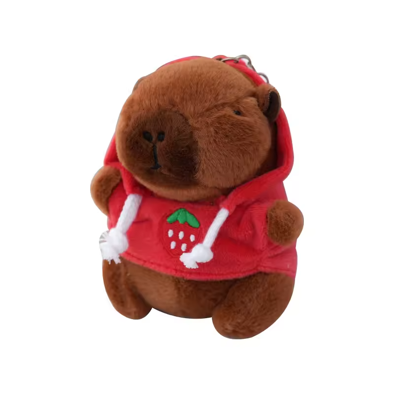 Peluche porte-clés Capybara avec sweat à capuche