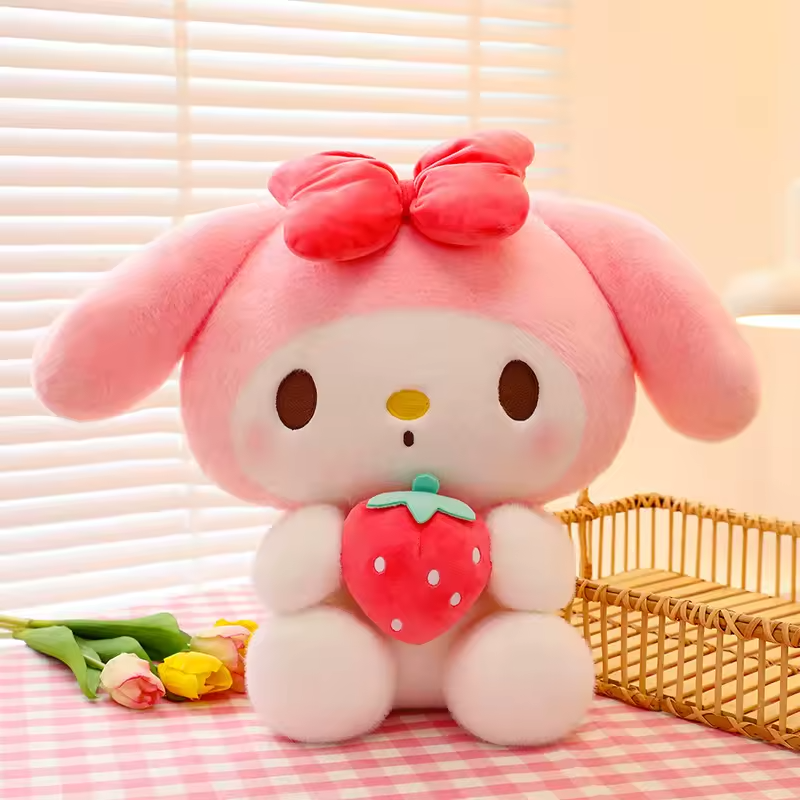 Peluche kawaii My Melody avec fraise