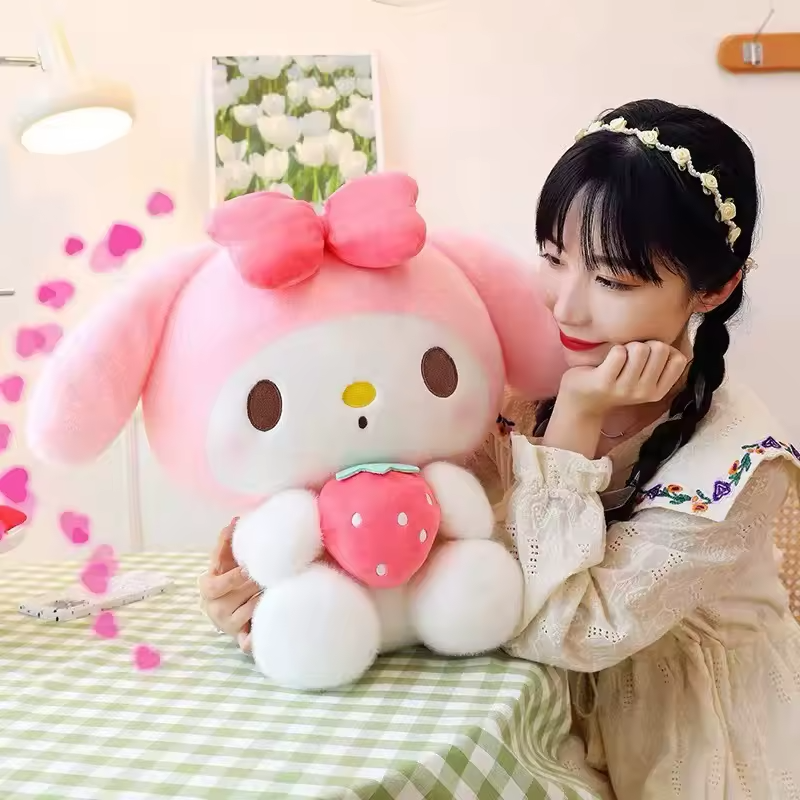 Peluche kawaii My Melody avec fraise
