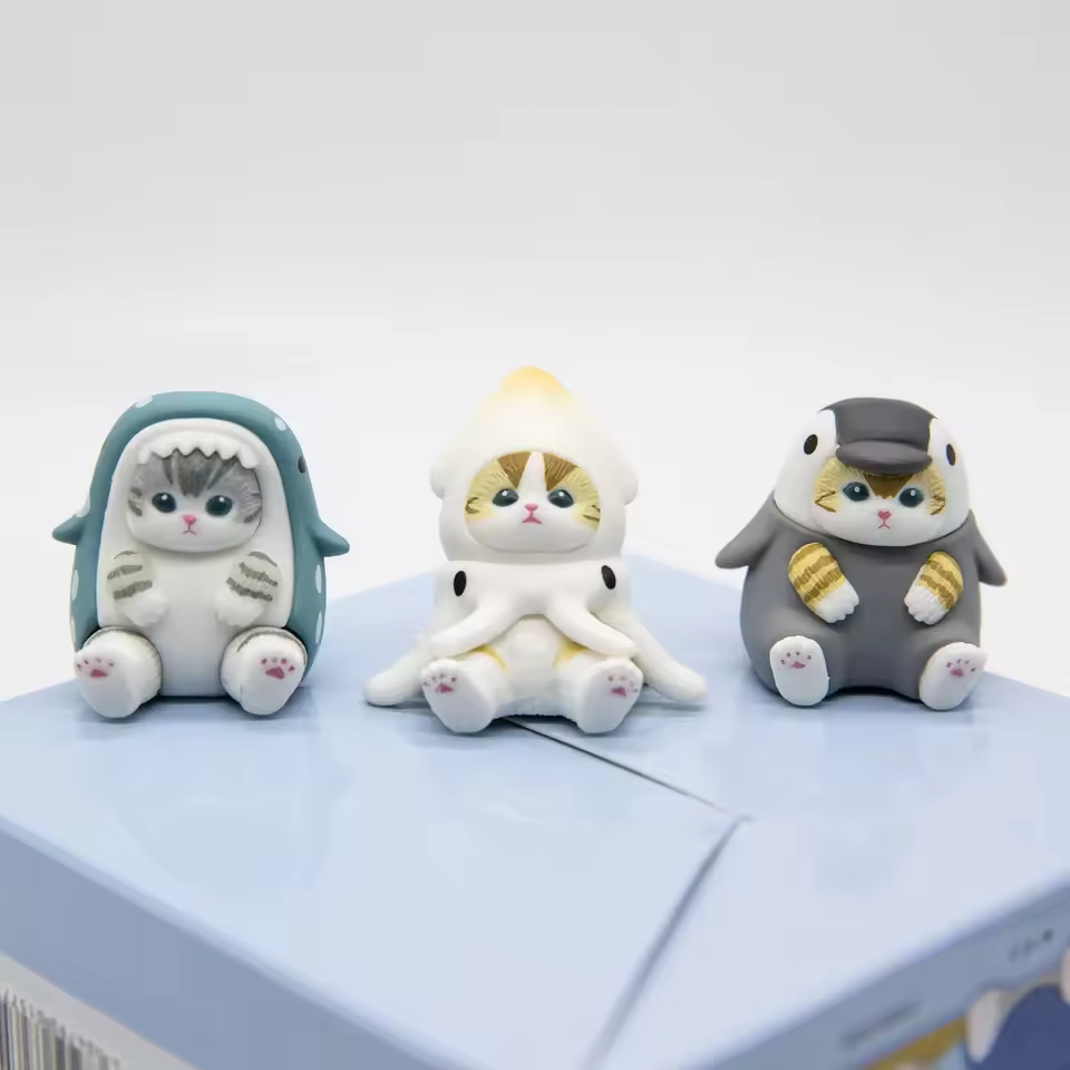 Chat Mofusand animaux marins boîte mystère