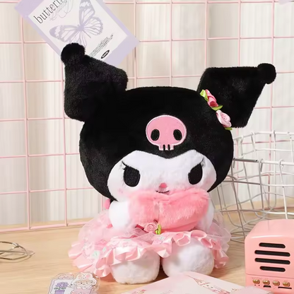 Peluche kawaii My Melody avec coeur 30cm
