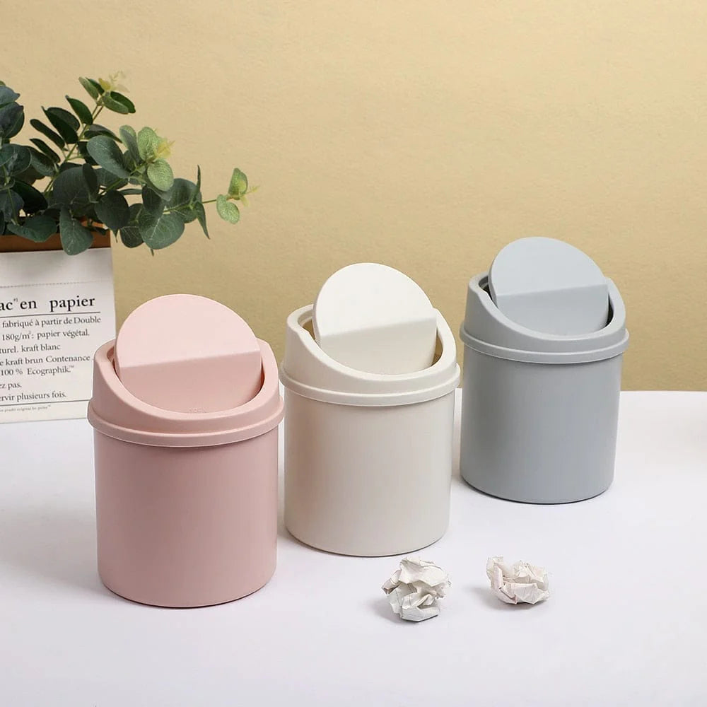 Mini poubelle de bureau pastel