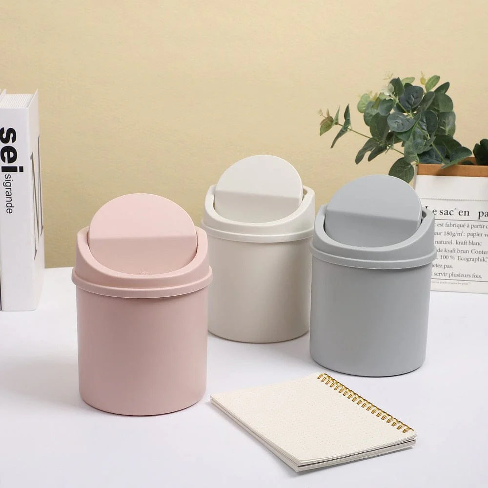 Mini poubelle de bureau pastel