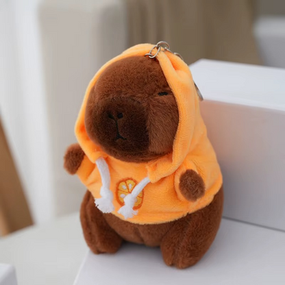 Peluche porte-clés Capybara avec sweat à capuche