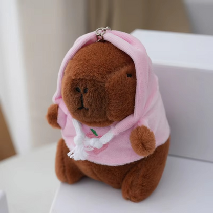 Peluche porte-clés Capybara avec sweat à capuche