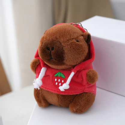 Peluche porte-clés Capybara avec sweat à capuche