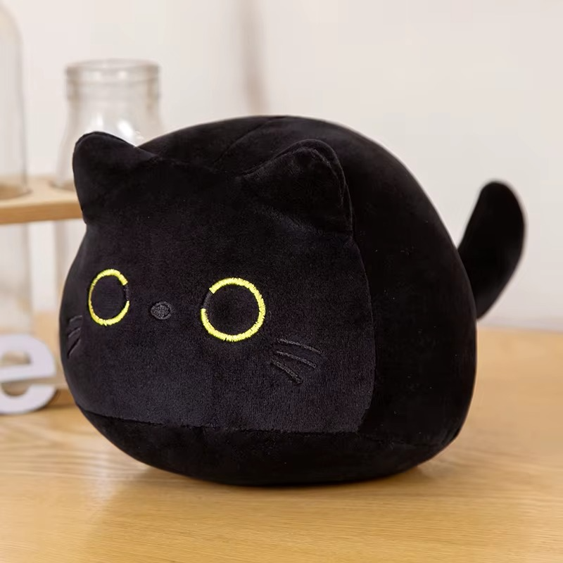 Peluche petit chat noir kawaii