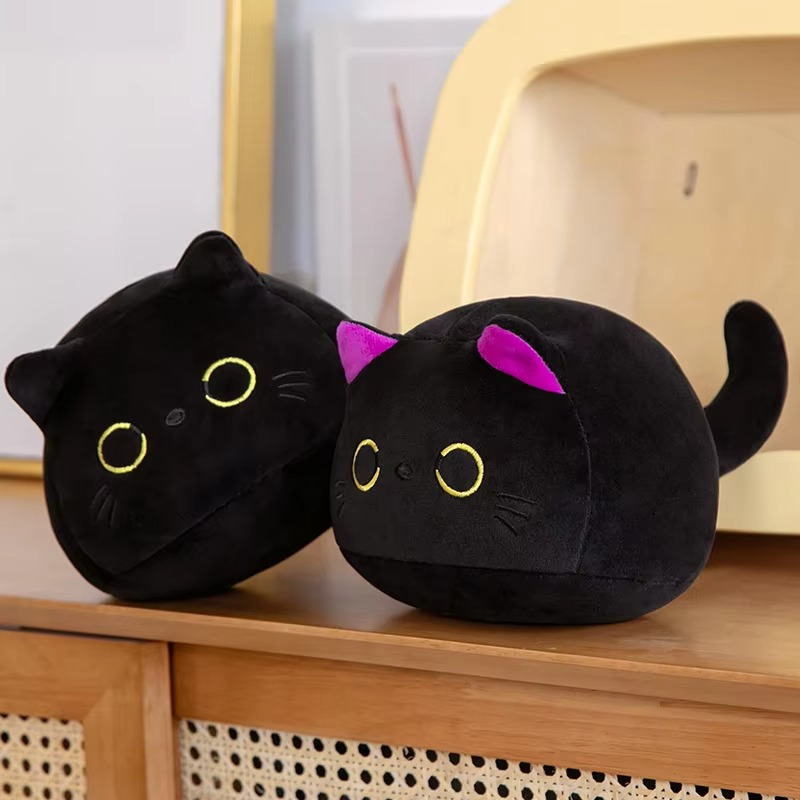 Peluche petit chat noir kawaii