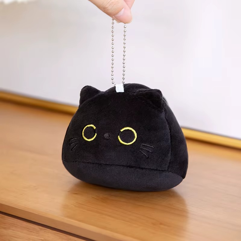Peluche petit chat noir kawaii