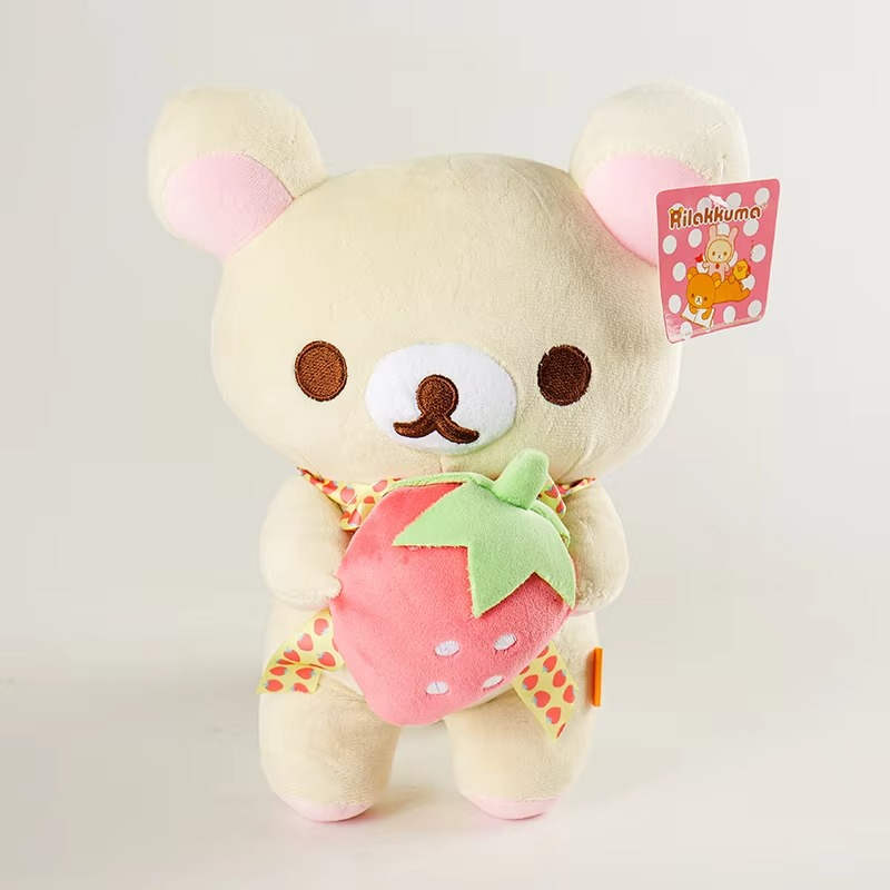 Peluche ourson Rilakkuma avec fraise tout mignon